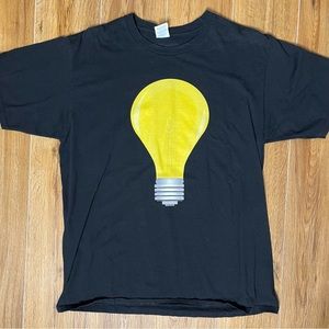 Bright Idea Lightbulb Shirt LARGE black